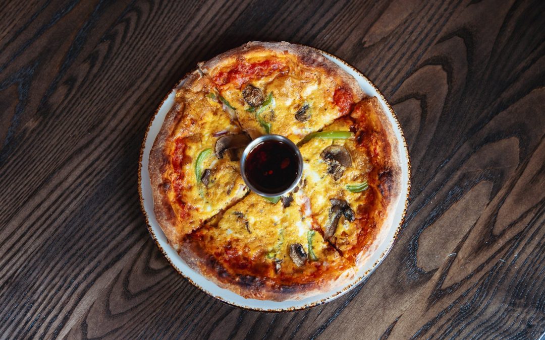Omelette Pizza, overhead - Far Corner
