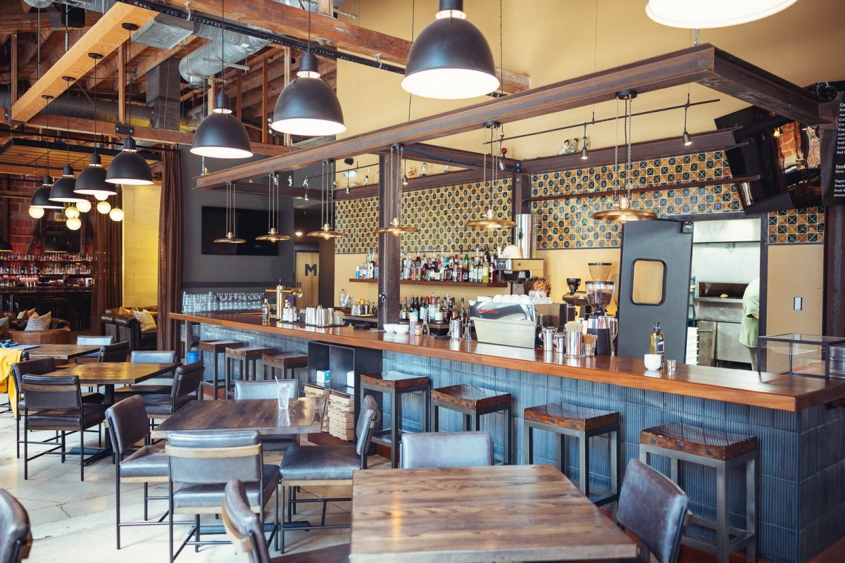 Far Corner dining room and open kitchen near the Marina District